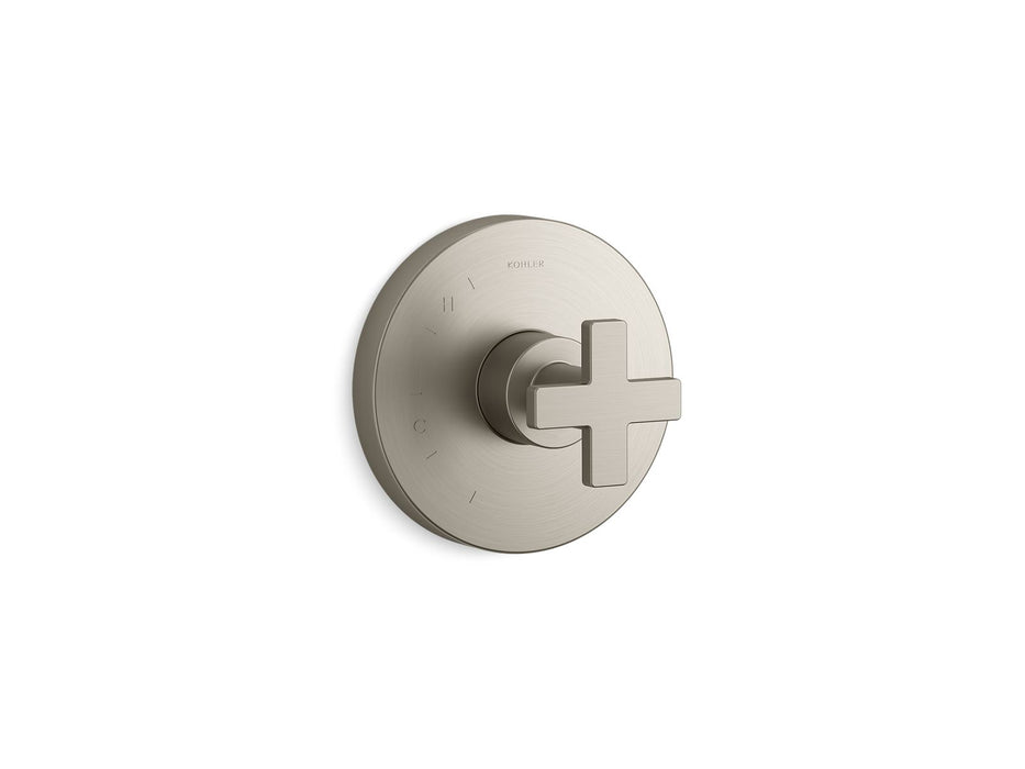KOHLER K-TS73115-3 Composed Rite-Temp valve trim with cross handle, vibrant brushed nickel