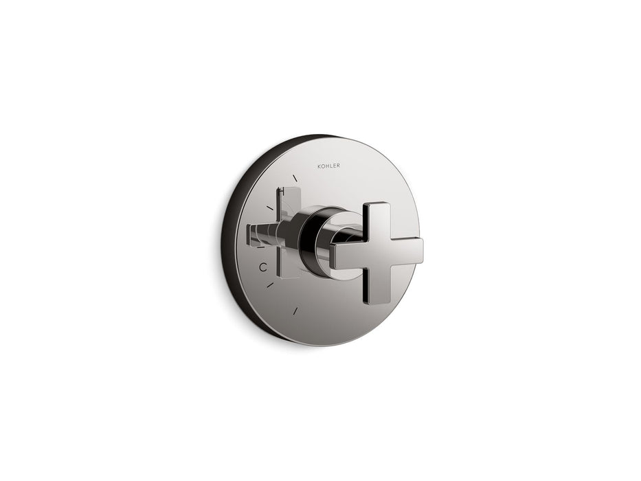 KOHLER K-TS73115-3 Composed Rite-Temp valve trim with cross handle, vibrant titanium