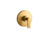 KOHLER K-TS73115-4 Composed Rite-Temp valve trim with lever handle, vibrant brushed moderne brass