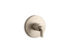 KOHLER K-TS78015-4 Components Rite-Temp valve trim with Lever handle, vibrant brushed bronze