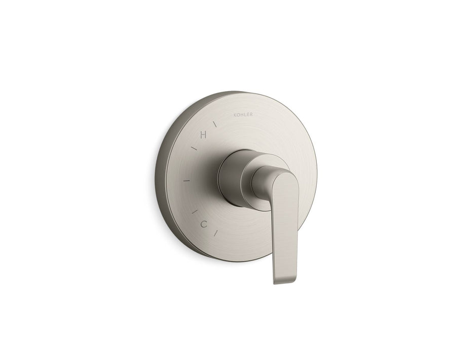 KOHLER K-TS97018-4 Avid Rite-Temp valve trim with lever handle, vibrant brushed nickel