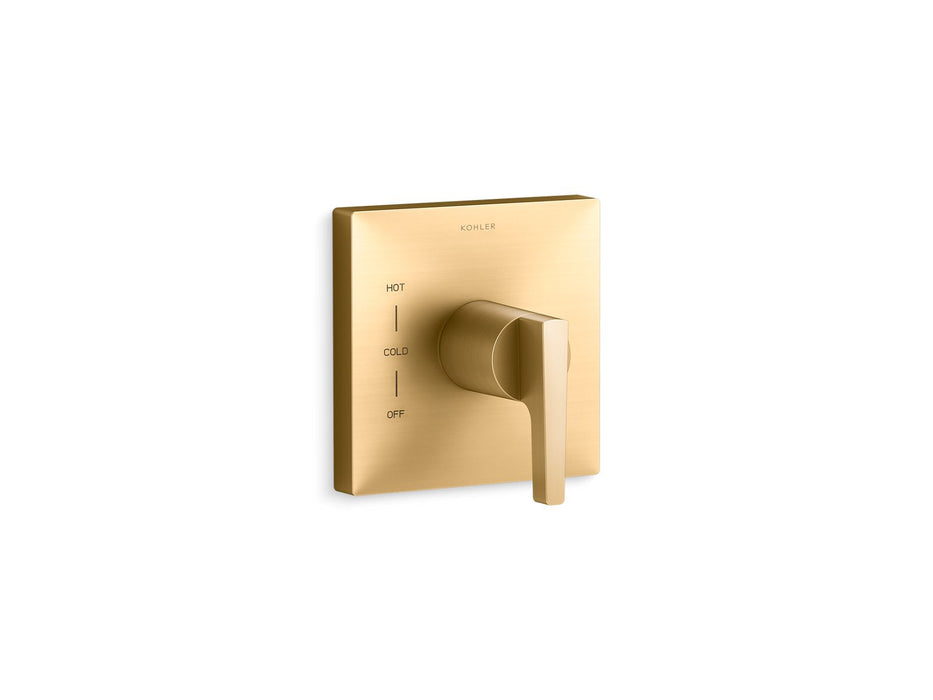 KOHLER K-TS99761-4 Honesty Rite-Temp valve trim, vibrant brushed moderne brass