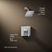 3/4 view of product with dimensions