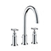 AXOR Montreux Widespread Faucet 180 with Cross Handles and Pop-Up Drain, 1.2 GPM