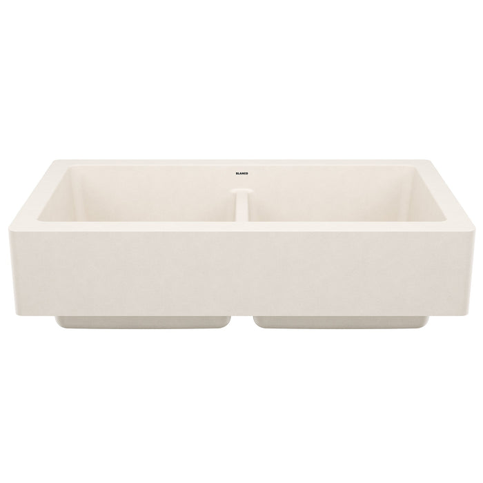 BLANCO 527409 Vintera 33" Equal Double Apron Farmhouse Sink - Soft White