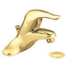 Moen L4621 Chateau One Handle Low Arc Bathroom Faucet with Lifetime in Polished Brass