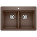 BLANCO 440218 Diamond Equal Double Dual Mount Kitchen Sink - Café