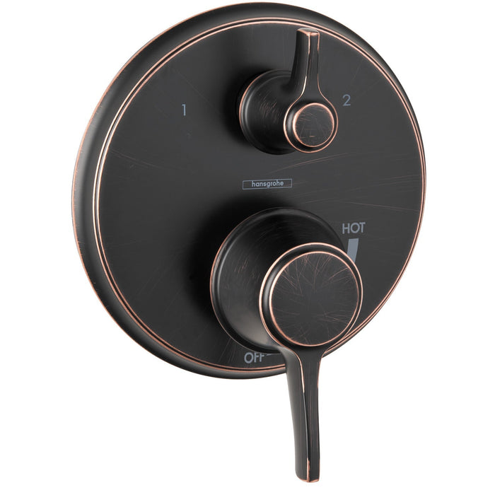 hansgrohe Ecostat Classic Pressure Balance Trim with Diverter, Round