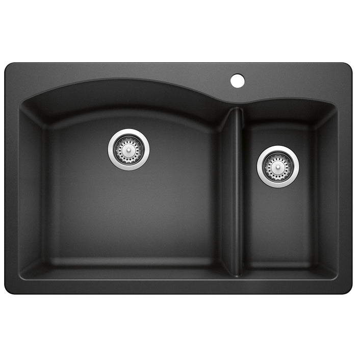 BLANCO 440199 Diamond 1-1/2 Double Bowl Dual Mount Kitchen Sink - Anthracite