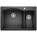 BLANCO 440199 Diamond 1-1/2 Double Bowl Dual Mount Kitchen Sink - Anthracite