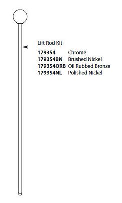 Moen Wynford 179354 Lift rod kit