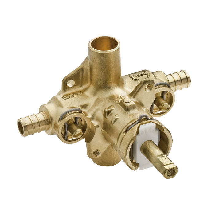 Moen M-Pact 62360 Includes bulk pack Posi-Temp(R) 1/2" crimp ring PEX with cc/ips tub connection pressure balancing
