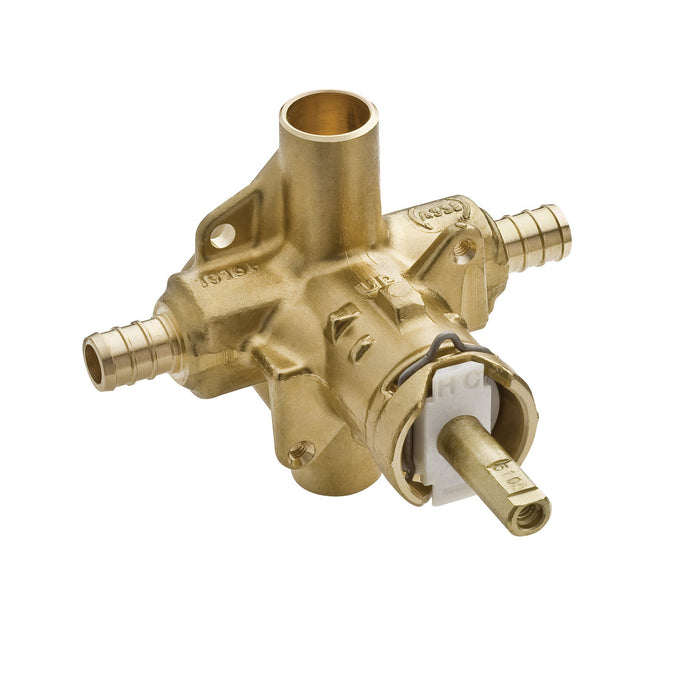 Moen M-Pact 62380 Includes bulk pack Posi-Temp(R) 1/2" crimp ring PEX with cc/ips tub connection pressure balancing