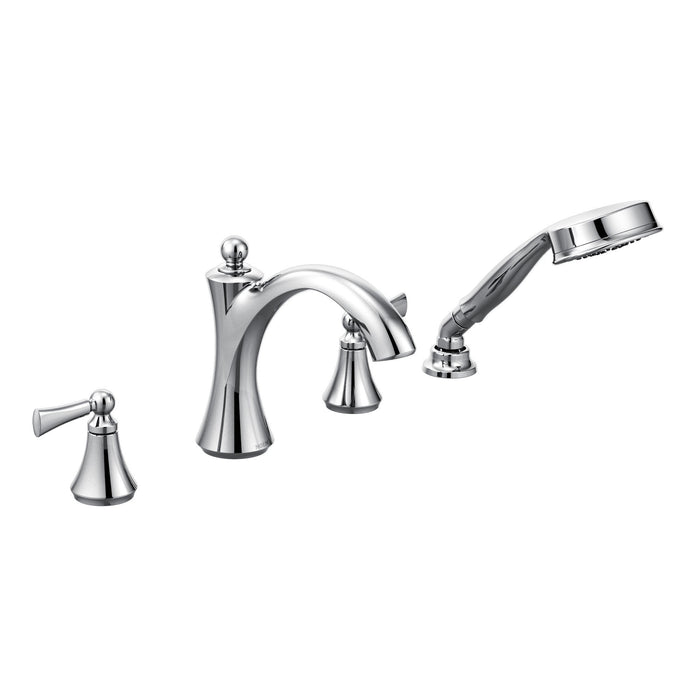 Moen Wynford T654 Two-Handle Roman Tub Faucet Includes Hand Shower