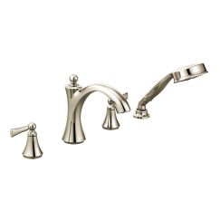 Moen Wynford T654 Two-Handle Roman Tub Faucet Includes Hand Shower