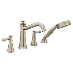 Moen Belfield T9024 Two-Handle Roman Tub Faucet Includes Hand Shower