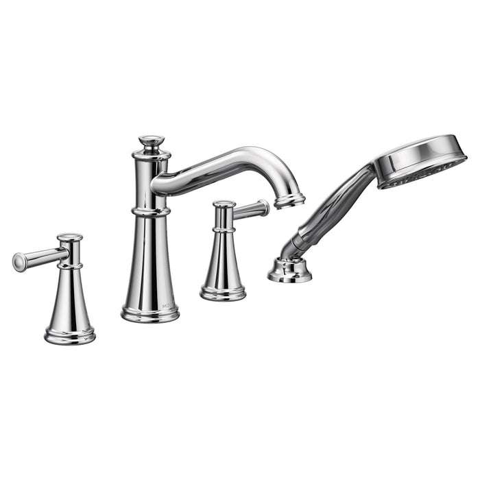 Moen Belfield T9024 Two-Handle Roman Tub Faucet Includes Hand Shower