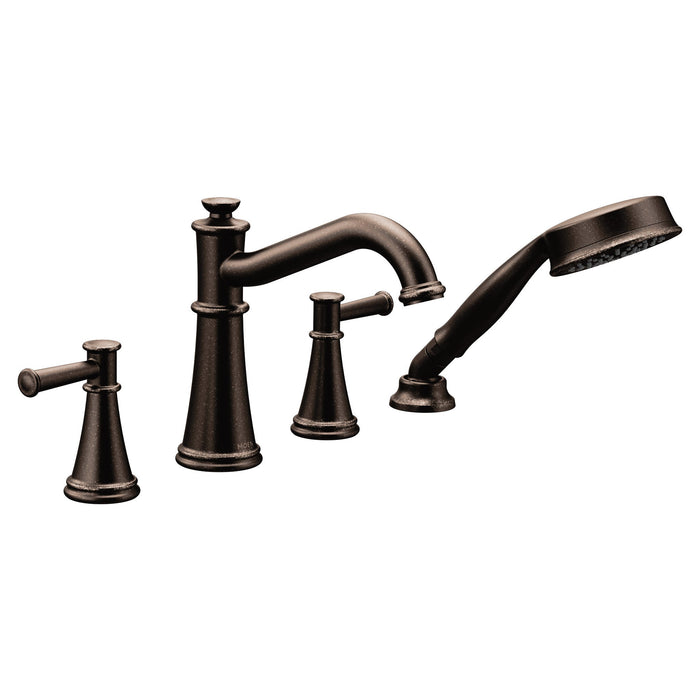 Moen Belfield T9024 Two-Handle Roman Tub Faucet Includes Hand Shower
