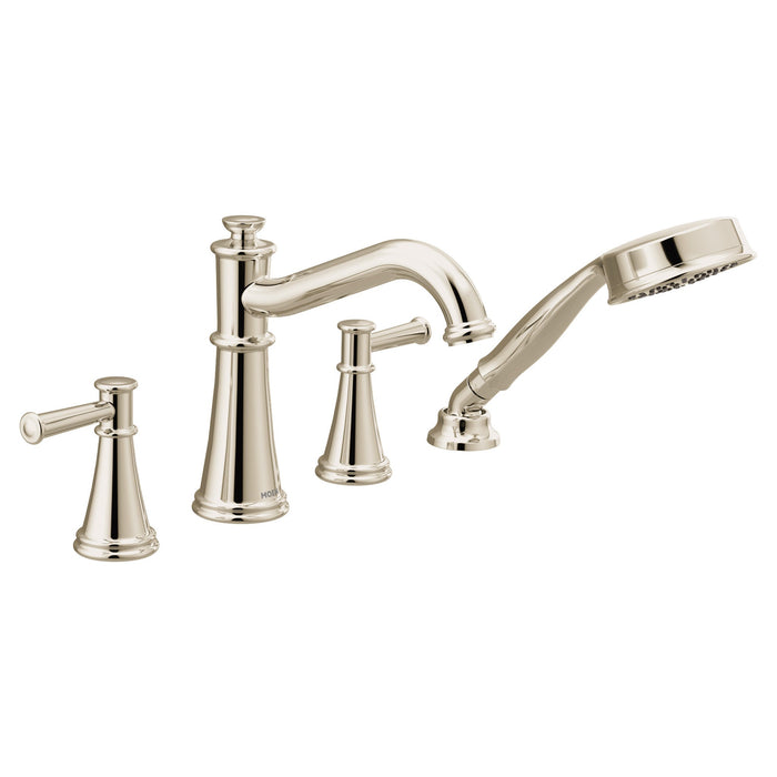 Moen Belfield T9024 Two-Handle Roman Tub Faucet Includes Hand Shower