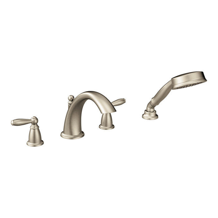 Moen Brantford T924 Two-Handle Roman Tub Faucet Includes Hand Shower