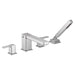 Moen 90 Degree TS914 Two-Handle Roman Tub Faucet Includes Hand Shower