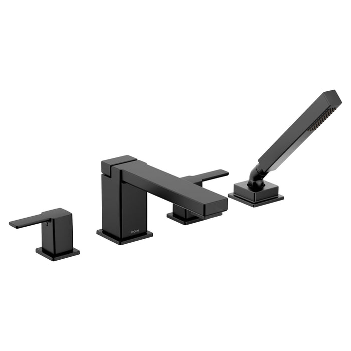 Moen 90 Degree TS914 Two-Handle Roman Tub Faucet Includes Hand Shower