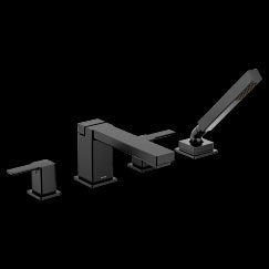 Moen 90 Degree TS914 Two-Handle Roman Tub Faucet Includes Hand Shower