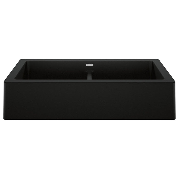 BLANCO 526554 Vintera 33" Equal Double Apron Farmhouse Sink - Coal Black