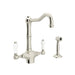 ROHL A1679WS Acqui® Two Handle Kitchen Faucet With Side Spray
