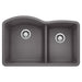 BLANCO 441469 Diamond 1-3/4 Double Bowl Kitchen Sink - Cinder