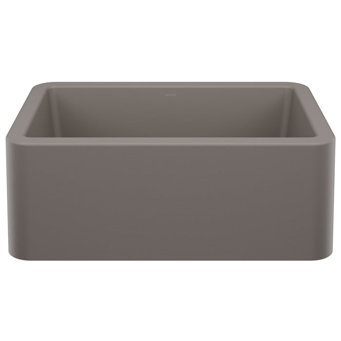 BLANCO 443112 Ikon 27" Apron Single Bowl Farmhouse Sink - Volcano Gray
