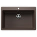 BLANCO Liven SILGRANIT 33" Super Single Dual Mount Kitchen Sink - Café