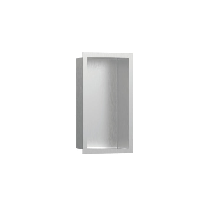 hansgrohe XtraStoris Individual Wall Niche Brushed Stainless Steel with Design Frame 12"x 6"x 4"