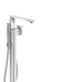 AXOR Edge Freestanding Tub Filler Trim with 1.75 GPM Handshower - Diamond Cut