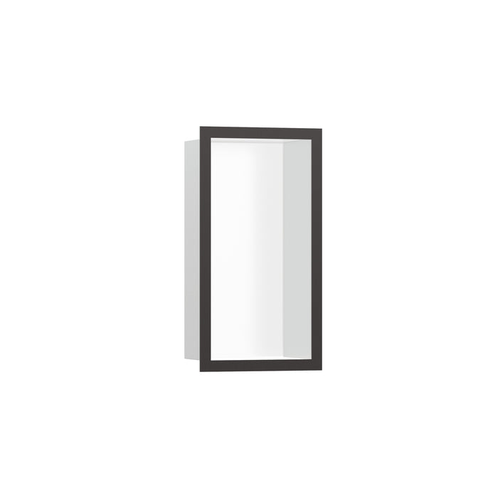 hansgrohe XtraStoris Individual Wall Niche Matte White with Design Frame 12"x 6"x 4"