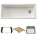 BLANCO Inteos SILGRANIT 45" Single Bowl Reversible Undermount Workstation Kitchen Sink - White