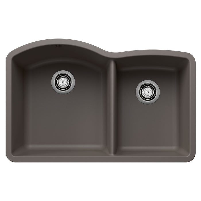 BLANCO 443101 Diamond 1-3/4 Double Bowl Kitchen Sink - Volcano Gray
