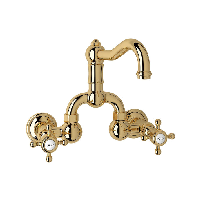ROHL A1418 Acqui® Wall Mount Bridge Lavatory Faucet With Column Spout