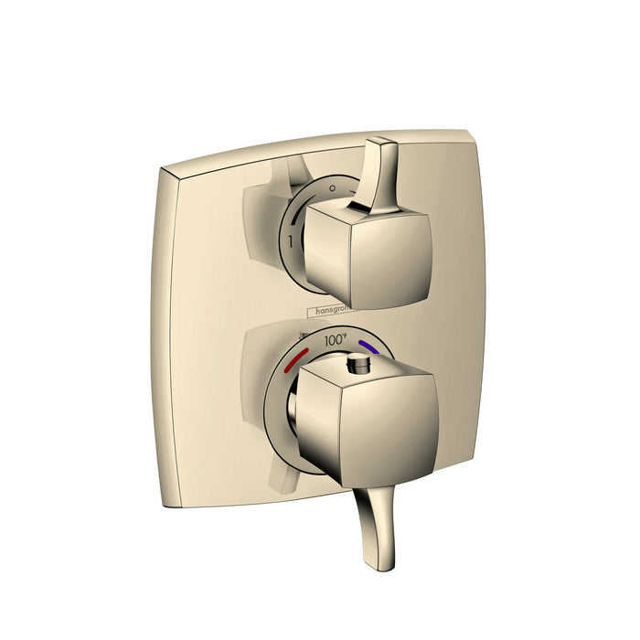 hansgrohe Ecostat Classic Thermostatic Trim with Volume Control and Diverter, Square