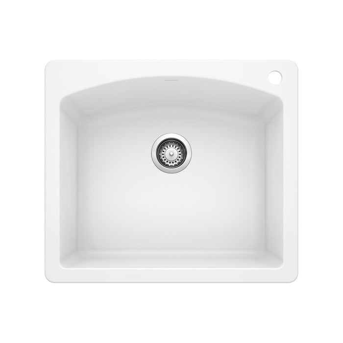 BLANCO 440211 Diamond Single Bowl Dual Mount Kitchen Sink - White
