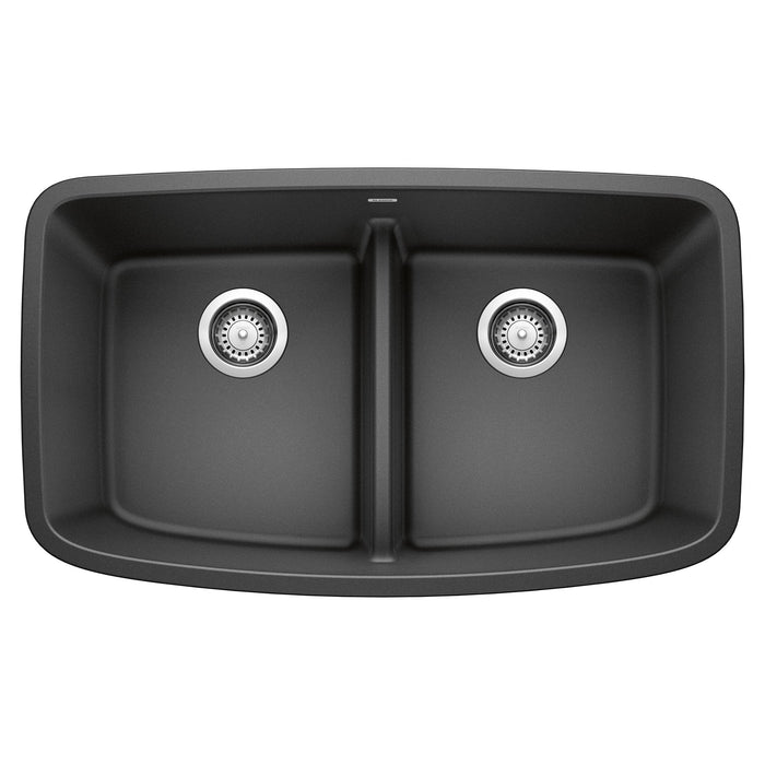 BLANCO 442200 Valea Equal Double Bowl Kitchen Sink with Low Divide - Anthracite