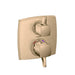 hansgrohe Ecostat Classic Thermostatic Trim with Volume Control and Diverter, Square