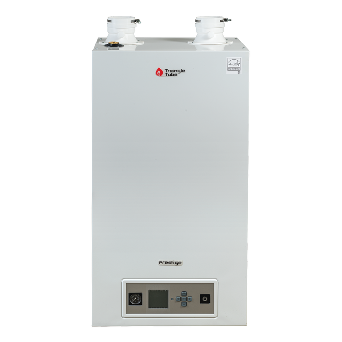 95% 110,000 BTU - 5.5:1 TDR - High Efficiency Fire Tube Condensing Boiler - Wall Mount • Direct Vent | Prestige Solo 110