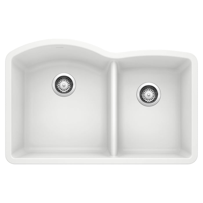 BLANCO 440180 Diamond 1-3/4 Double Bowl Kitchen Sink - White