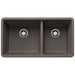 BLANCO 443118 Precis 1-3/4 Double Bowl Kitchen Sink - Volcano Gray