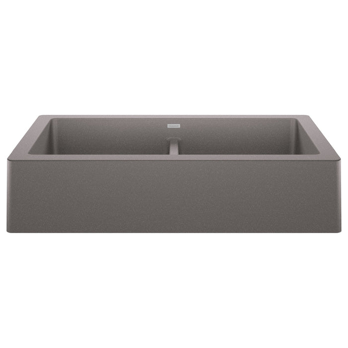BLANCO 526549 Vintera 33" Equal Double Apron Farmhouse Sink - Metallic Gray