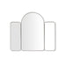 Robern CM4740T69 Triptych Metal Mirror, 47" x 40" x 1-1/16", Brushed Pewter
