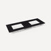 Robern TB61UDO90-8D2 Quartz Stone Vanity Top, 61" x 3/4" x 22", Double Undercounter Sink, Lava Black, Three Hole, for Islamor