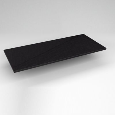Robern TE43G90 Quartz Stone Vanity Top, 43" x 3/4" x 19", Dry Top, Lava Black