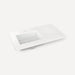 Robern TF37ULO92-1 Quartz Stone Vanity Top, 37" x 3/4" x 22", Left Offset Undercounter Sink, Quartz White, Single Hole